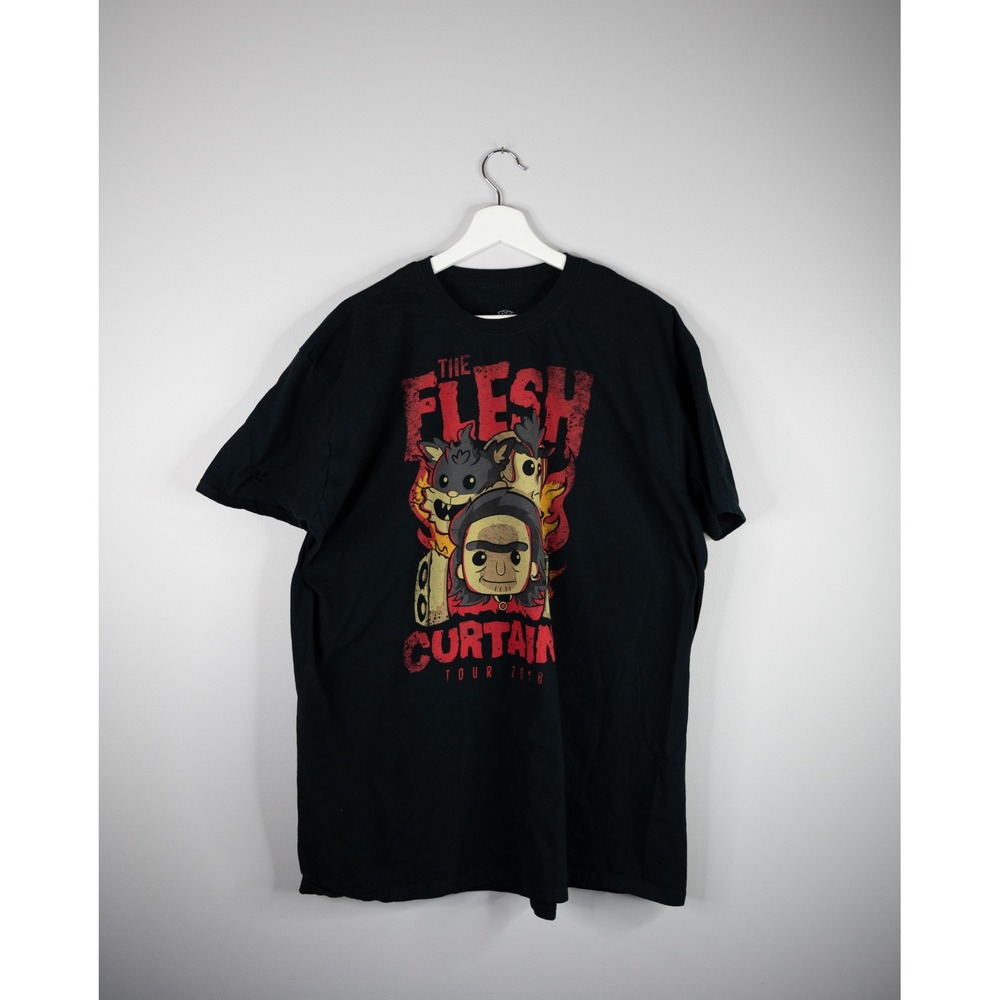 Funko Pop Tees Rick and Morty Mens 2XL Black The Flesh Curtains Tour‎ Shirt